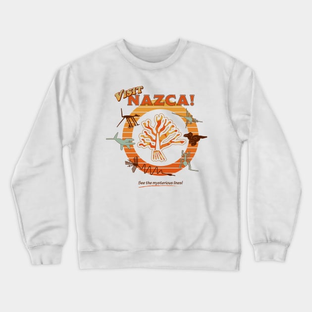 Nazca Lines Tourist Crewneck Sweatshirt by CuriousCurios